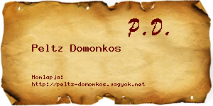 Peltz Domonkos névjegykártya